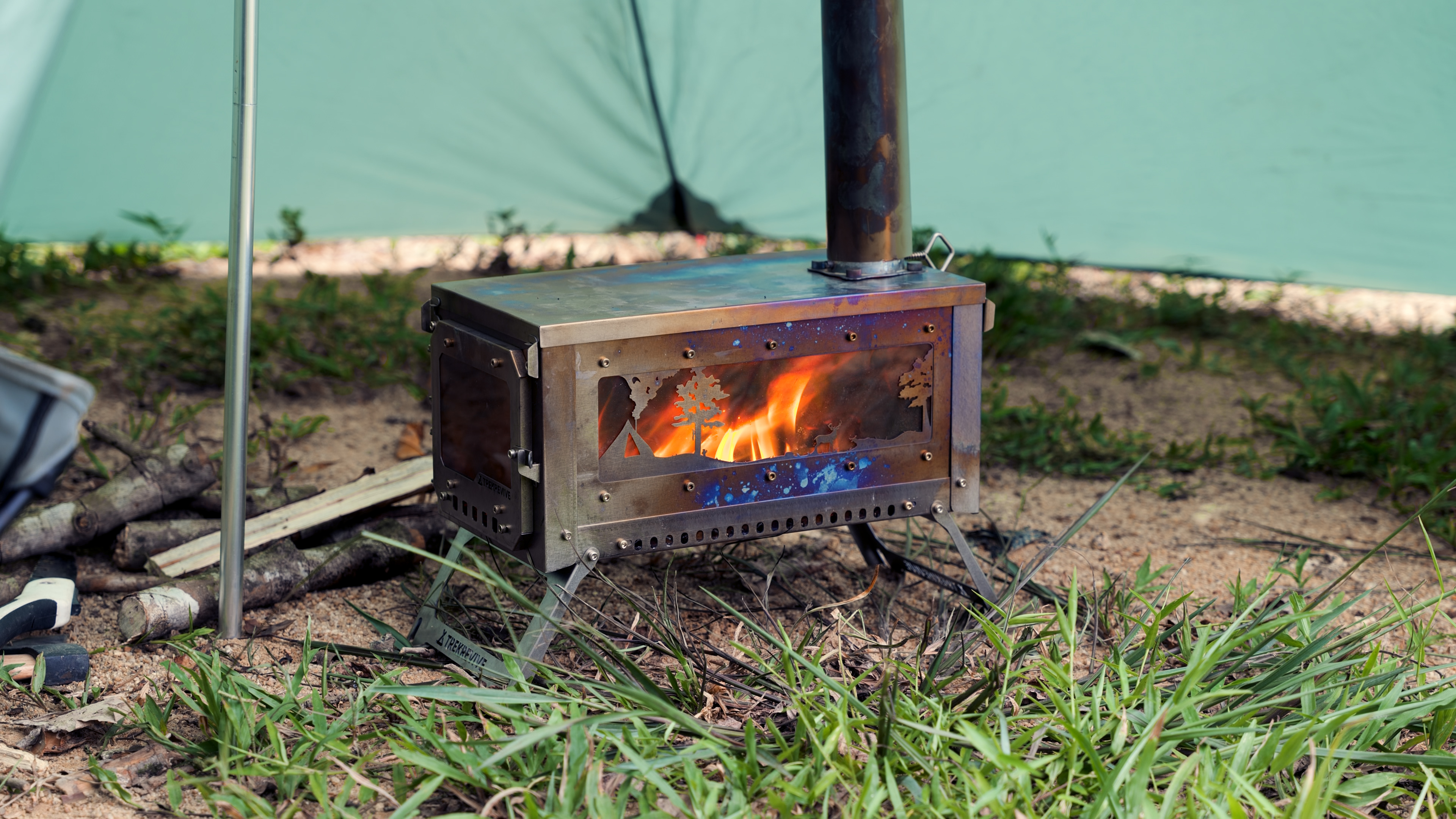 Amazon.com: Trekrevive RIDGE Titanium Hot Tent Stove, Portable